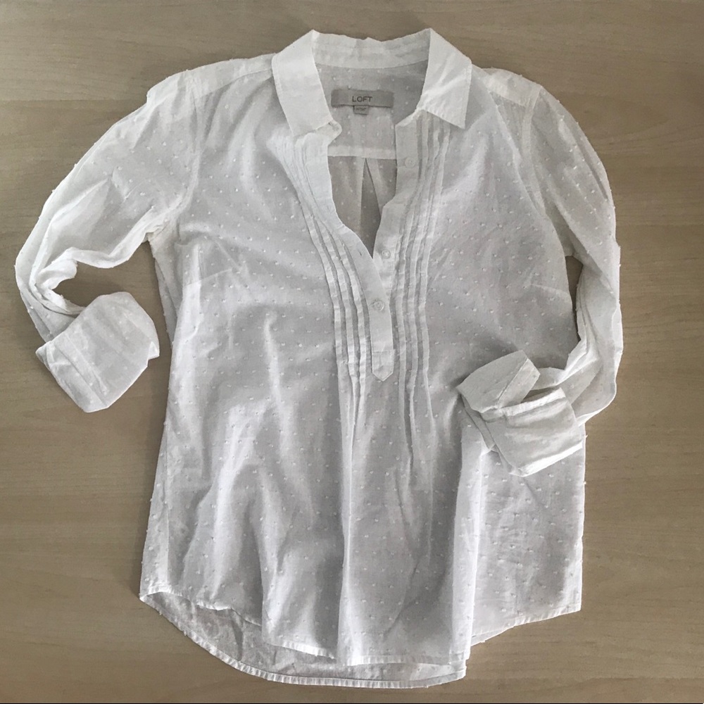 LOFT white button down